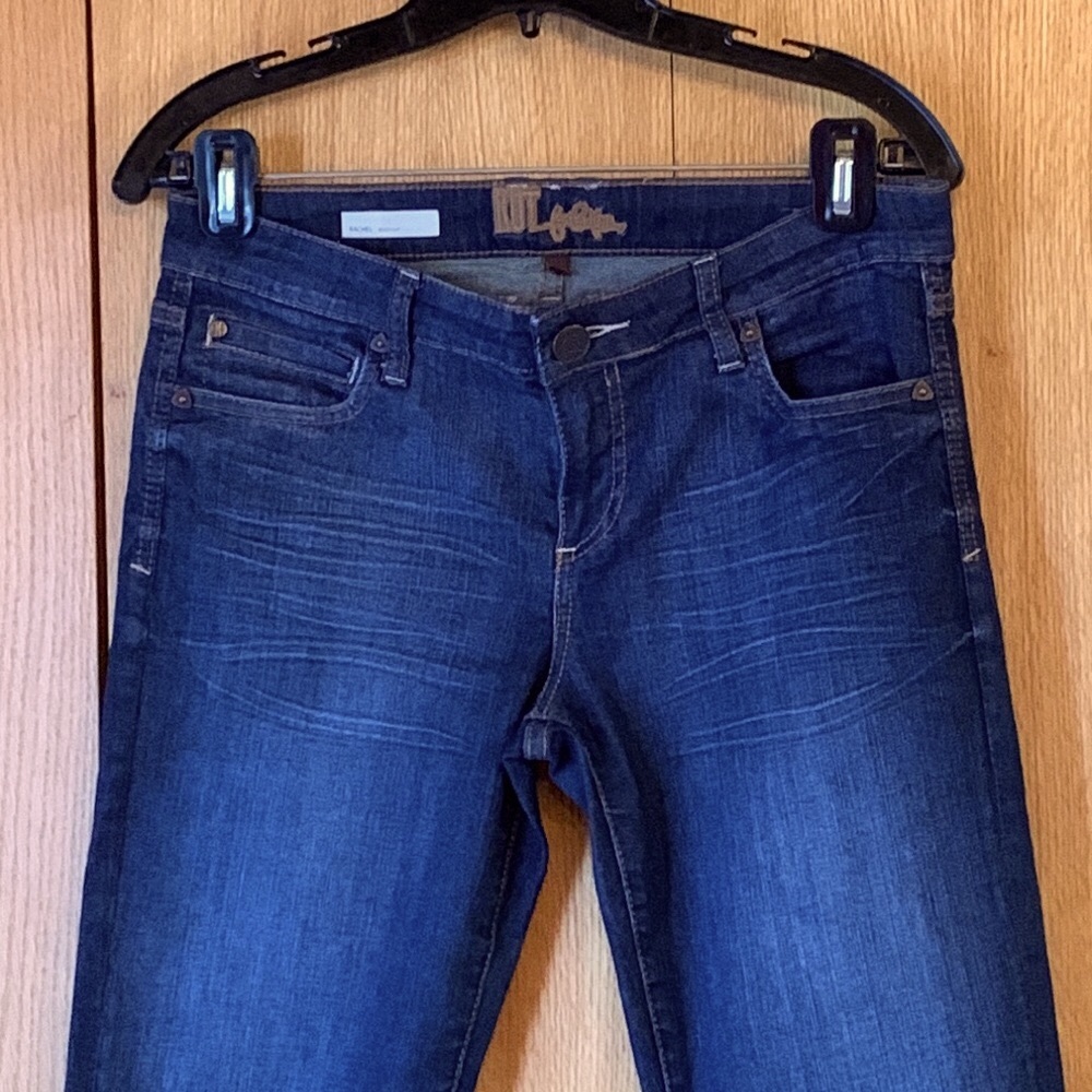 Kut from the Kloth size 6 x 32.5 Rachel bootcut stretch jeans blue denim EUC - Picture 3 of 12
